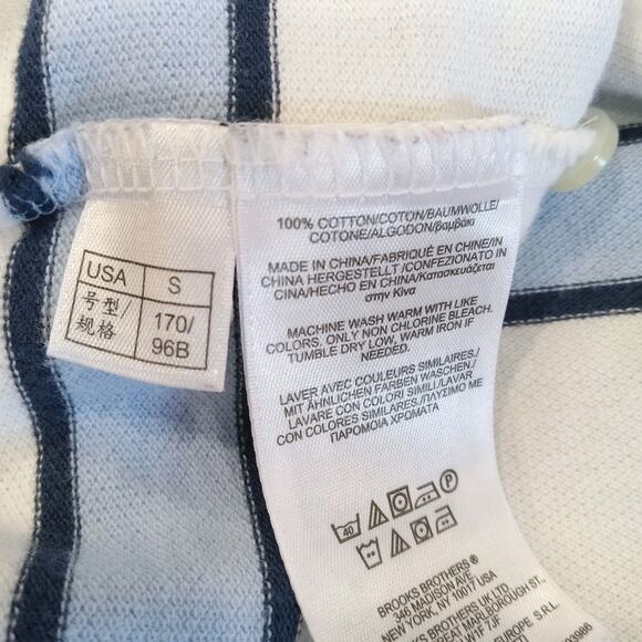 Men’s Brooks Brothers Stripe polo style shirt size large 346 short sleeve cotton - Picture 10 of 11